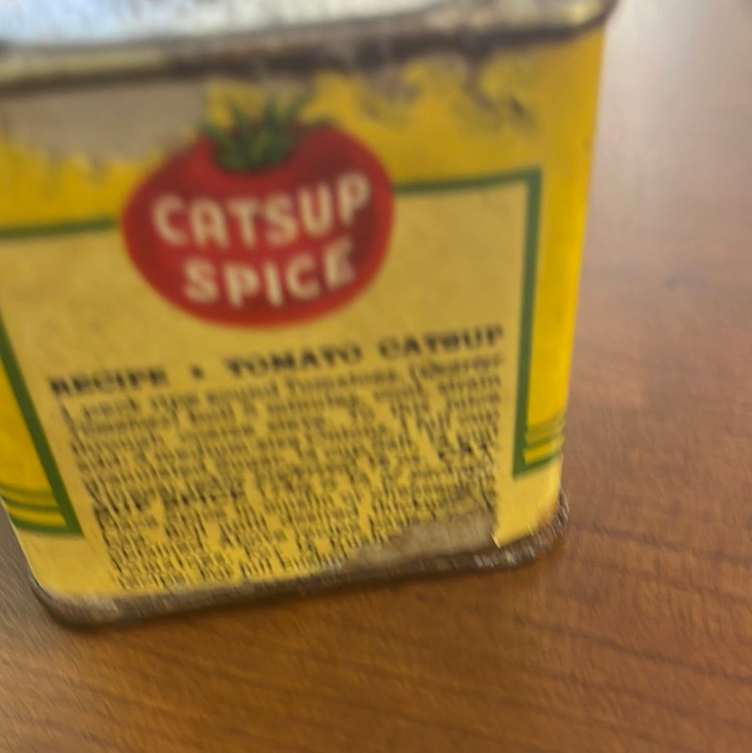 Vintage Catsup Spice Lee & Cady Spice Tin Michigan MI Detroit