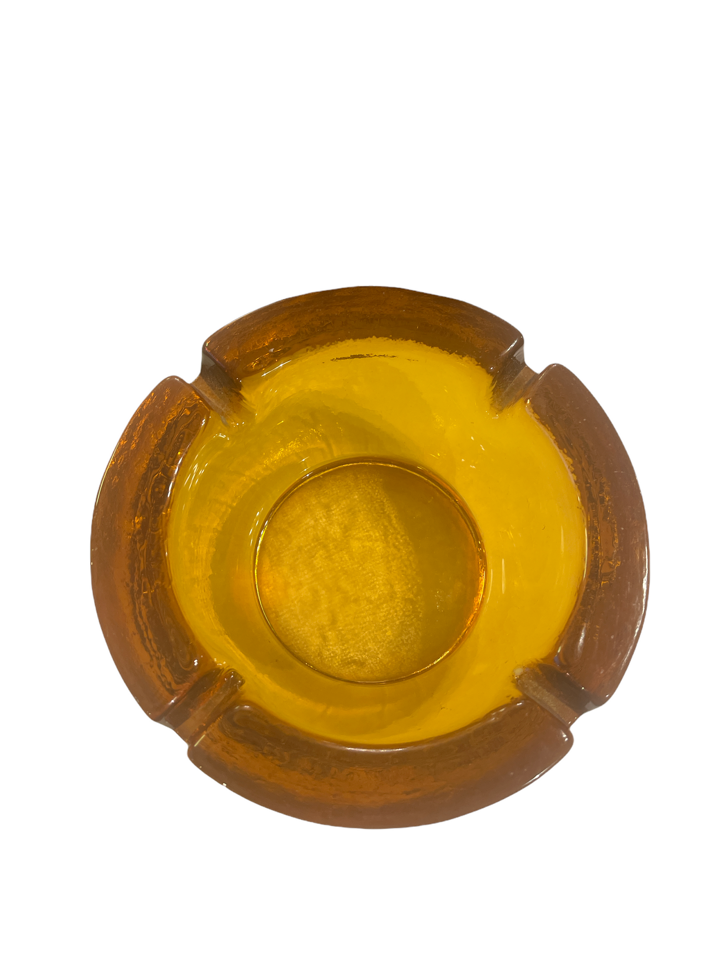 Blenko Amber Glass Ashtray