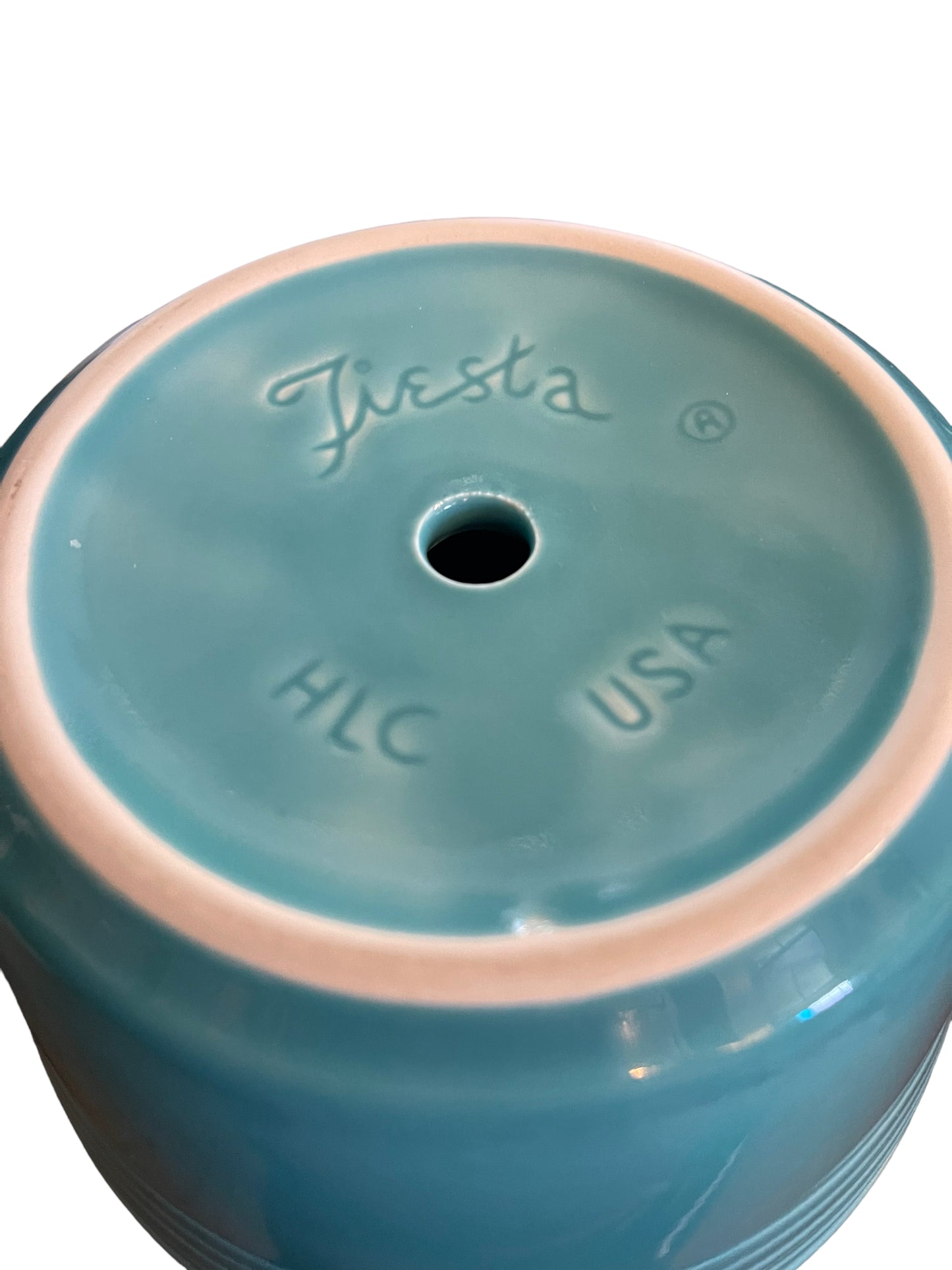 Fiesta Turquoise Flower Pot - Very Hard To Find