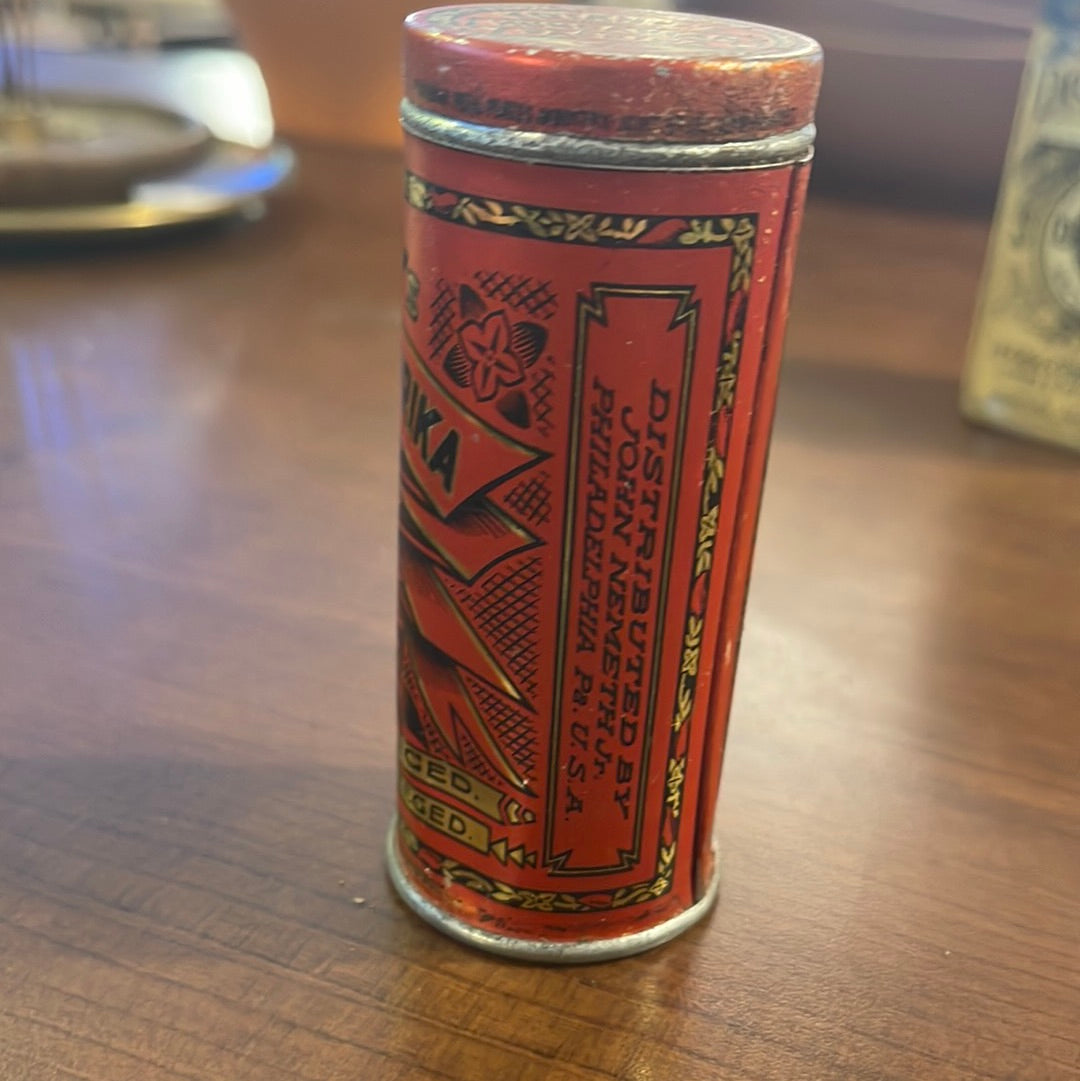 Vintage Kotanyis Hungarian Paprika Spice Tin Round 3' Budapest Szeged