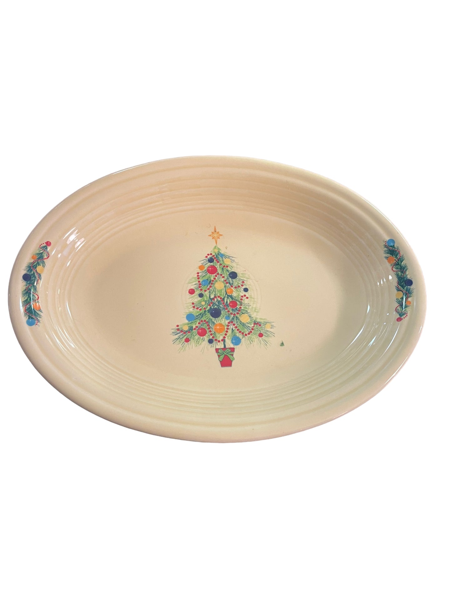 Fiesta 11 1/2” Platter W/ Christmas Tree Decal