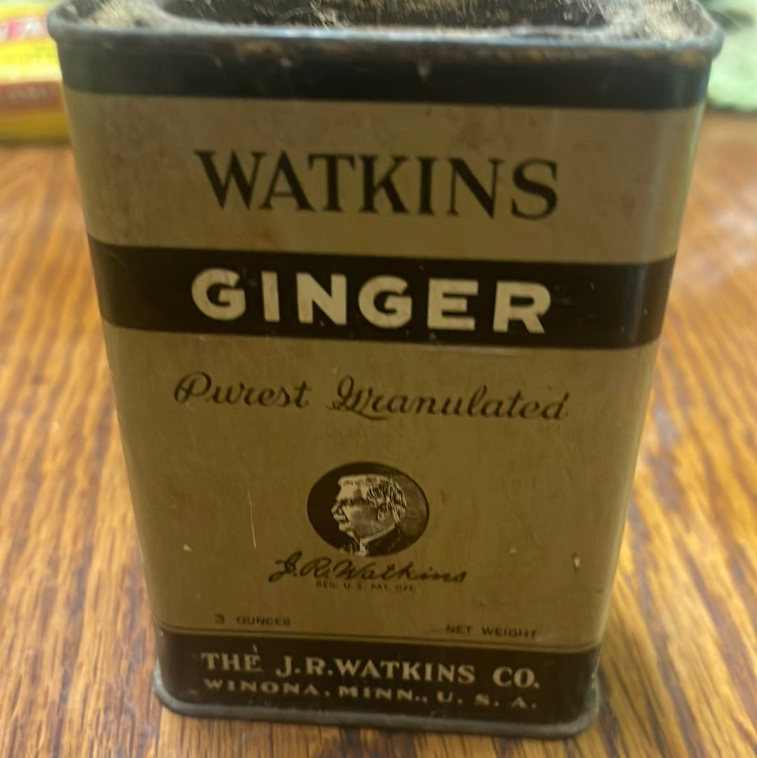Vintage Spice Tin Watkins Ginger J.R. Watkins Co. Winona Min. 3oz