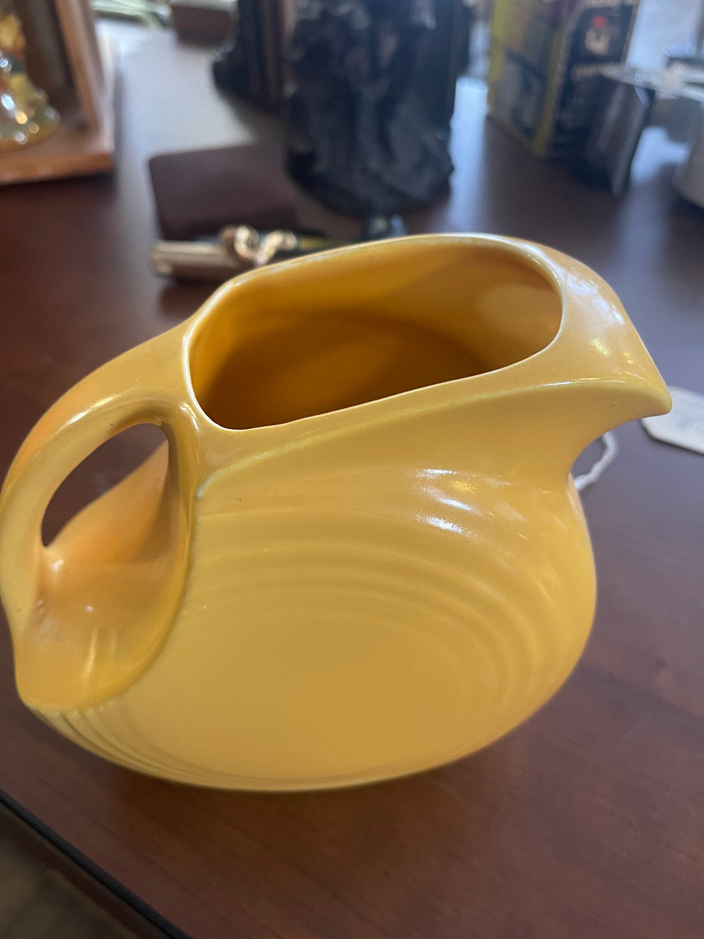 Vintage Fiesta Yellow Juice Disk Pitcher