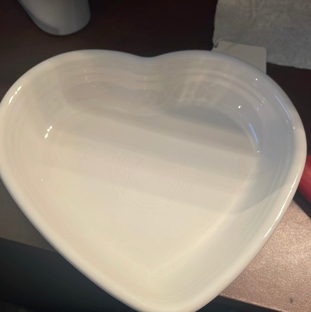 Fiesta Medium Heart Bowl in White