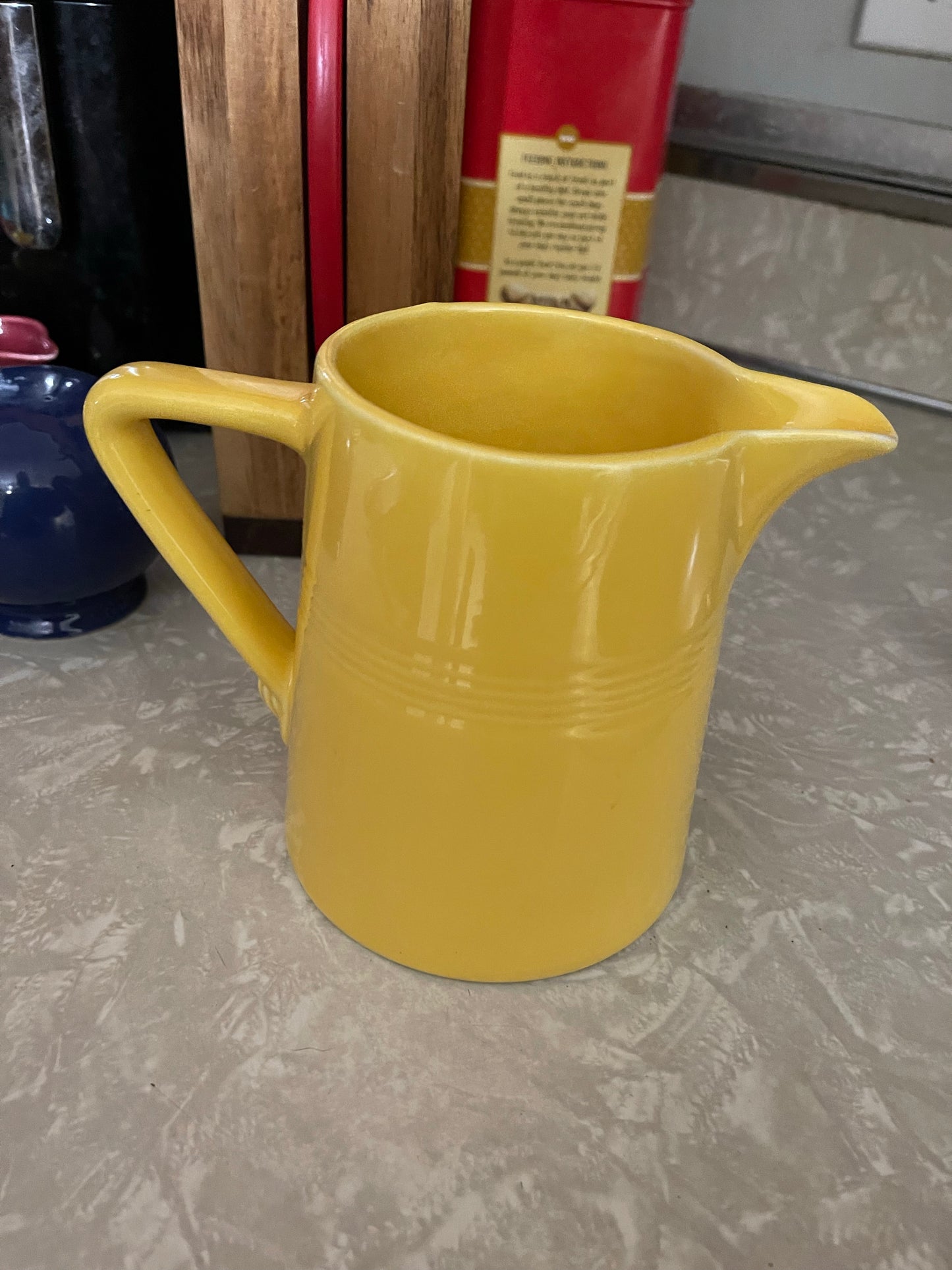 Vintage Fiesta Harlequin Yellow Batter Jug