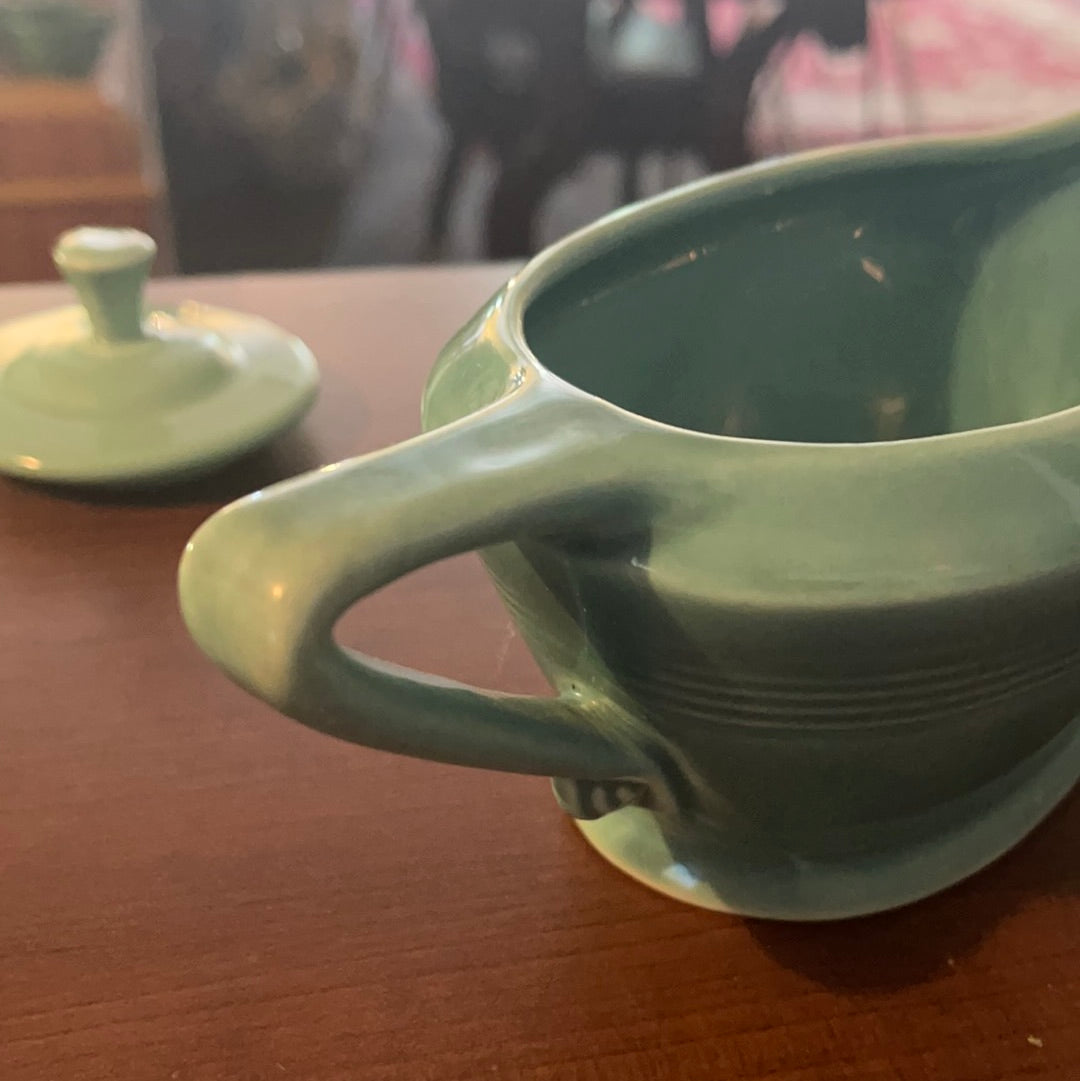 Vintage Harlequin Gravy Boat in Turquoise I