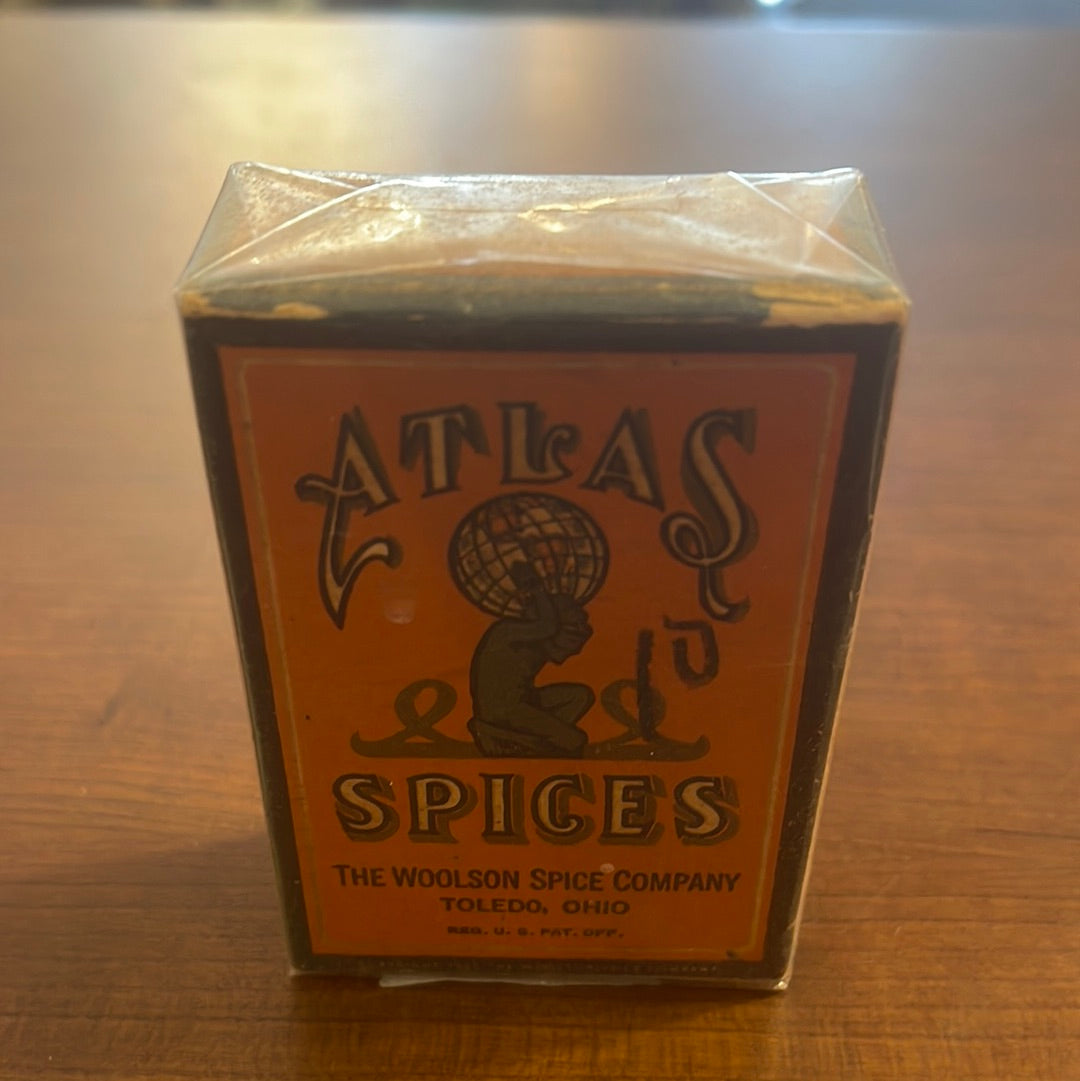 Vintage Atlas Spices Whole Cloves Woolson Spice Box Toledo Ohio