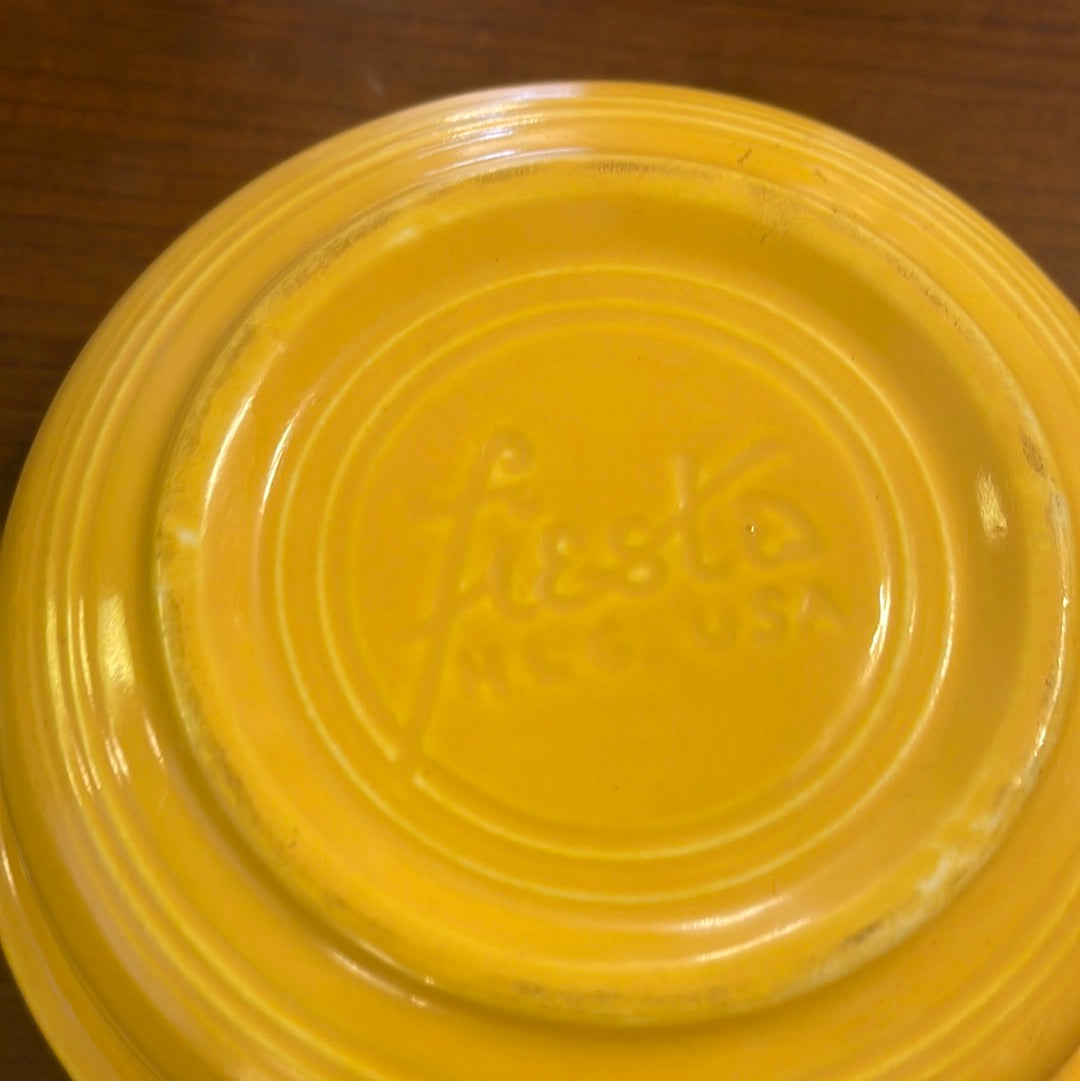 Vintage Fiesta Yellow 4 1/4” Fruit Bowl / Nappy