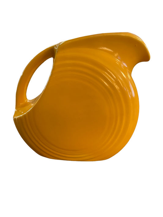 Vintage Fiesta Yellow Juice Disk Pitcher