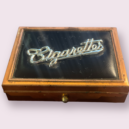 Vintage Table Top Cigerette Box Bronze Mid Century Bohemian