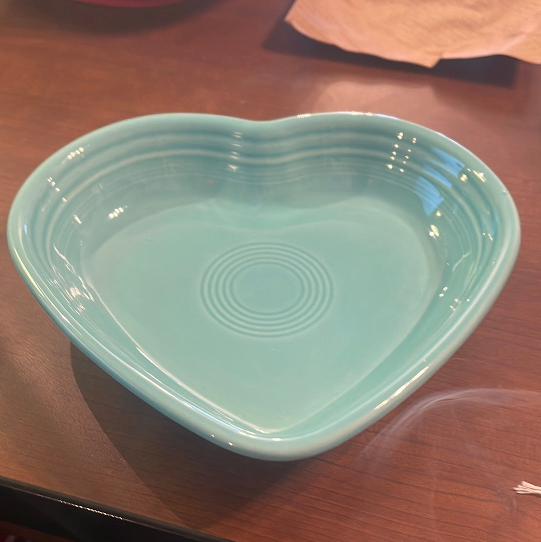 Fiesta Medium Heart Bowl in Turquoise