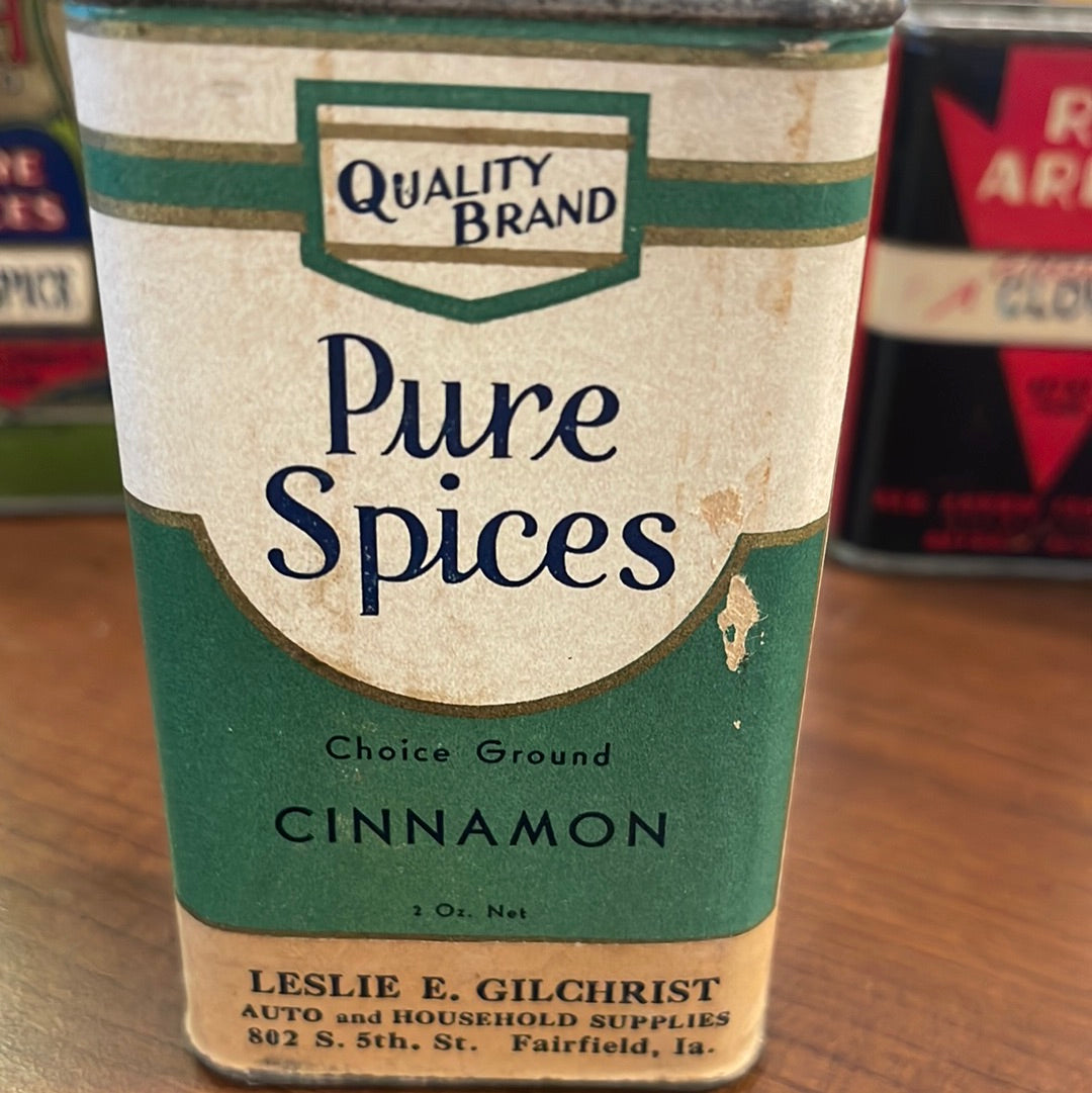 Vintage Quality Brand Pure Spice Tin Le Center Minnesota Quality products