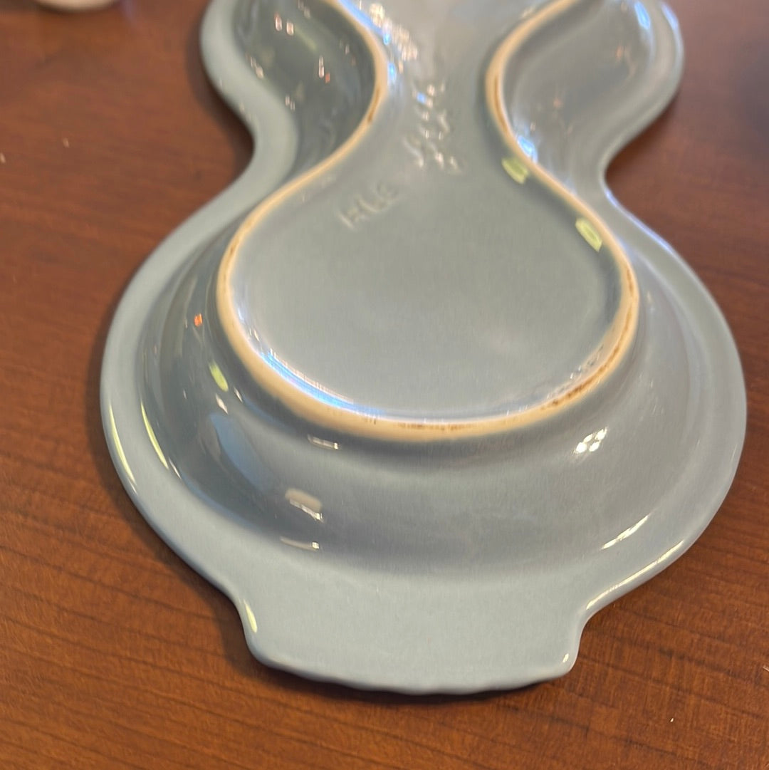 Fiesta Individual Sugar Bowl Creamer and figure 8 Tray Set in Periwinkle