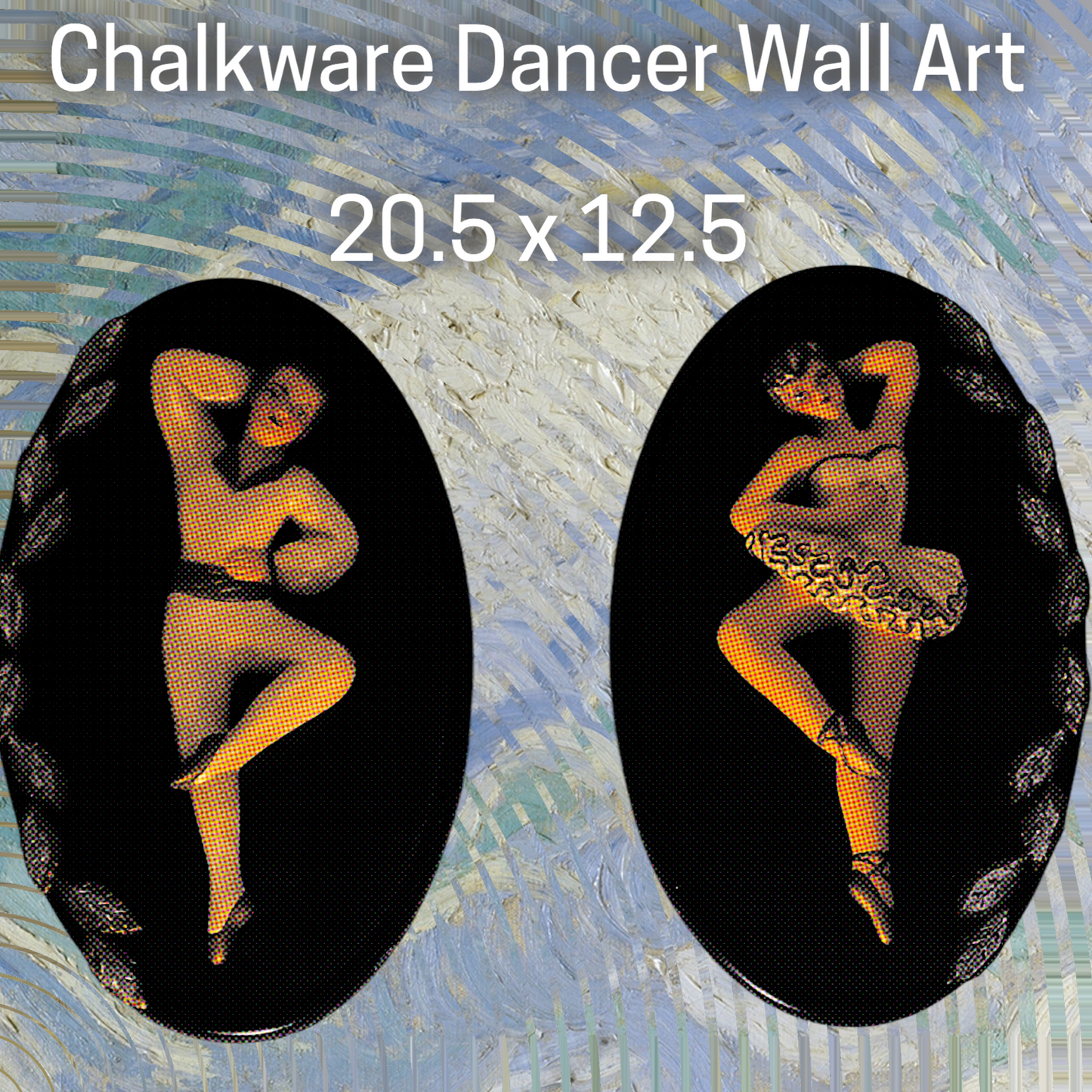 Vintage Chalkware Wall Art / Plaques  20x12 each