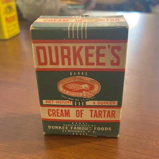Vintage Durkees Spice Tin BOX Cream of TarTar Elmhurst NY