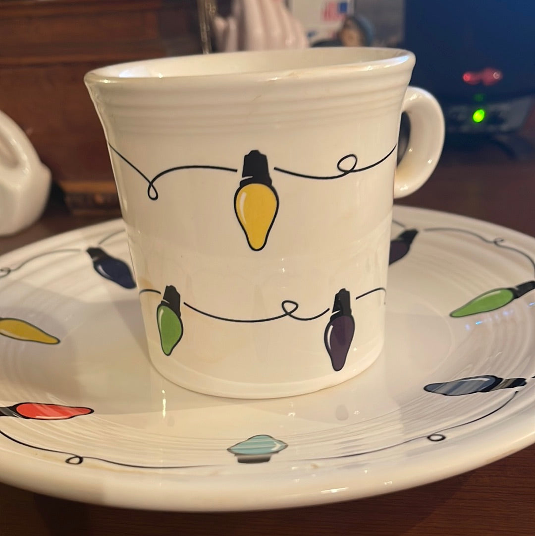 Fiesta String of Lights Original Colorway 9" Luncheon and Mug (Saks Exclusive)