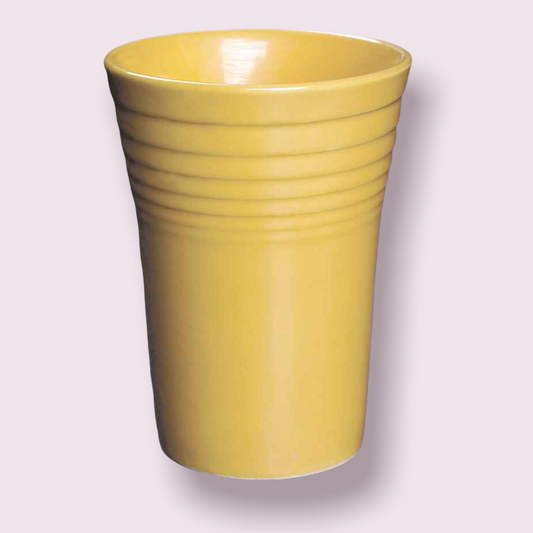 Fiesta Water Tumbler Glass in Yellow Vintage