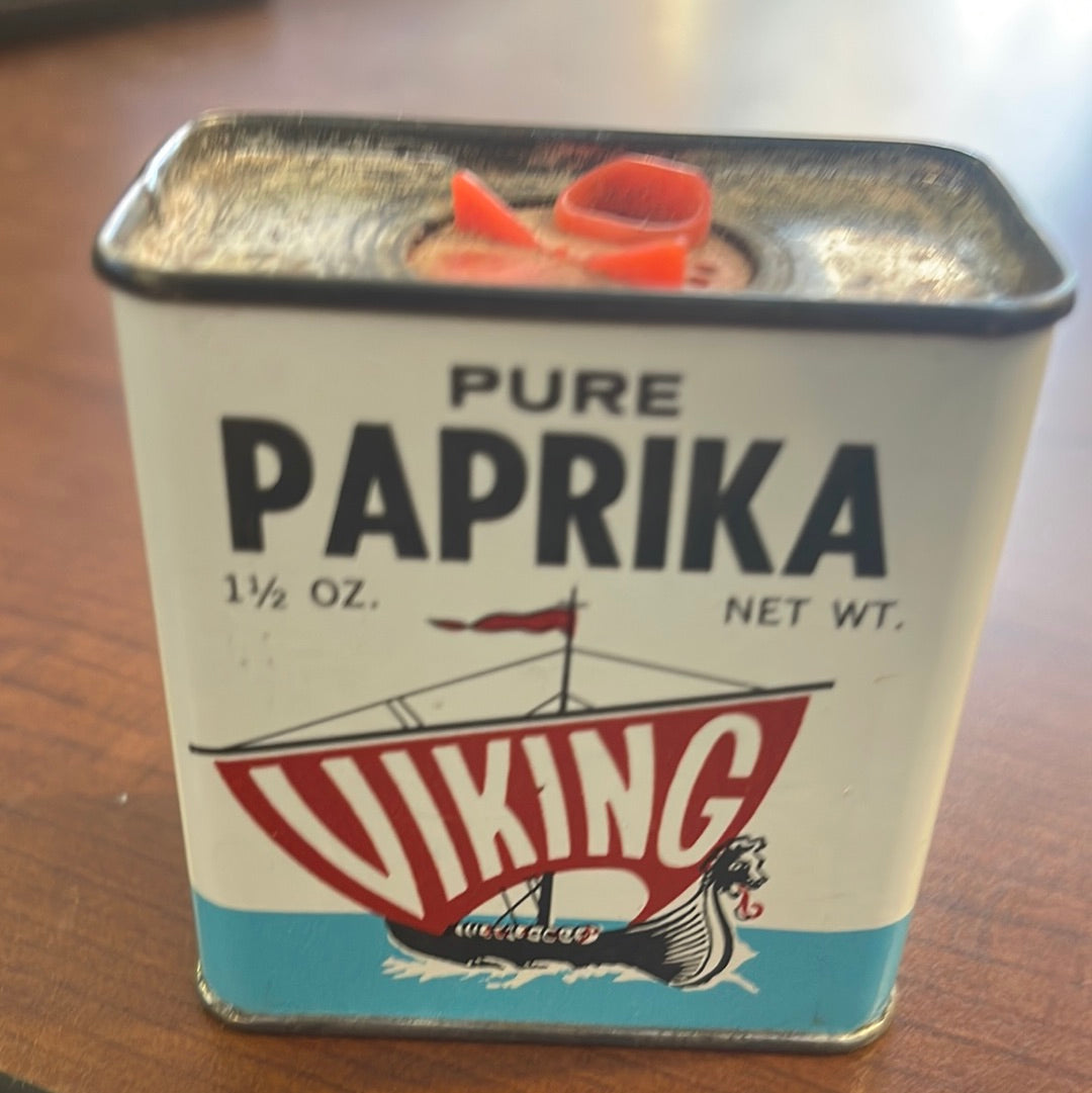 Vintage Viking Spice Tin for Paprika Muskegon Wholesale Co Michigan