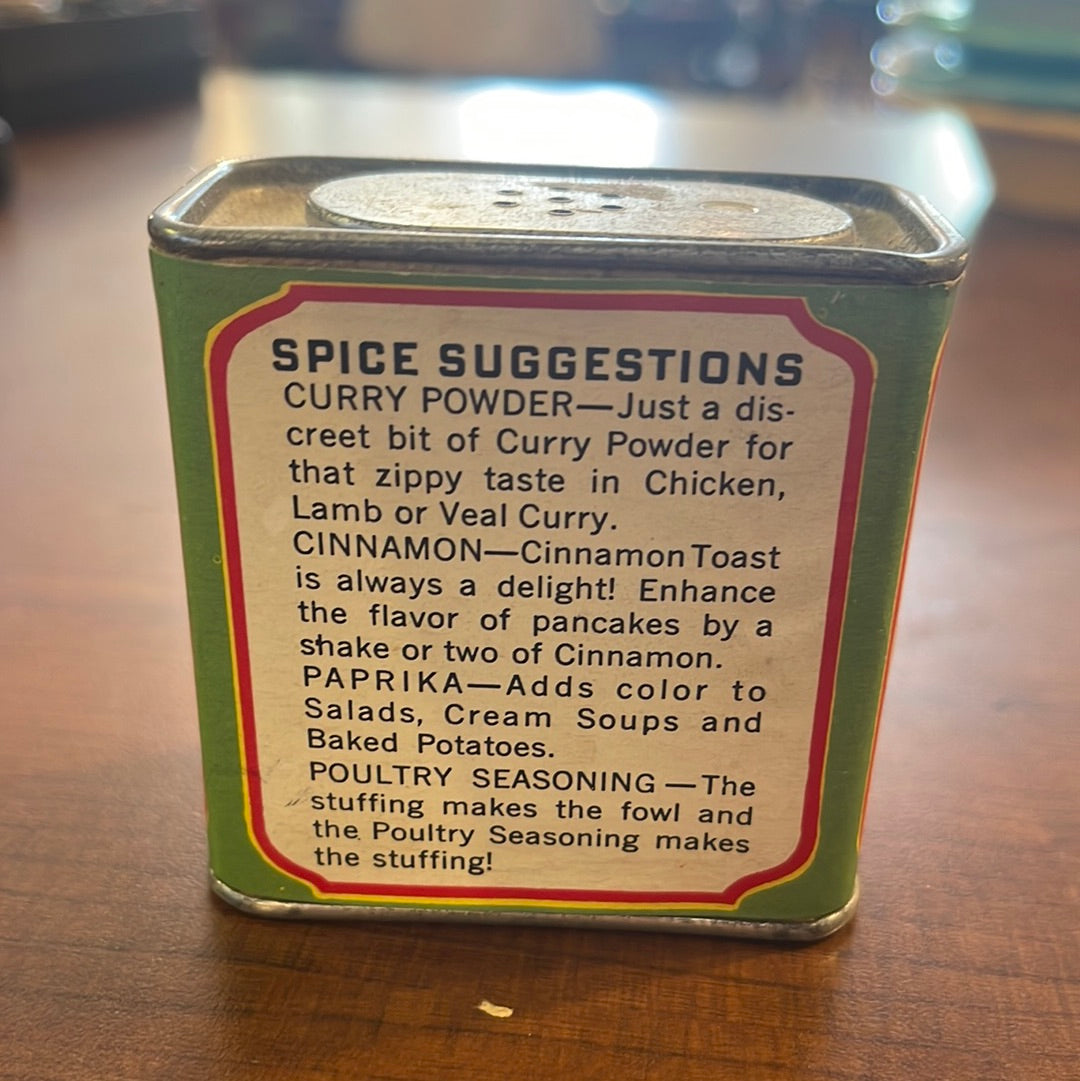 Vintage Symons Best Spice Tin for Ginger Symons Bro's and Co Saginaw Michigan