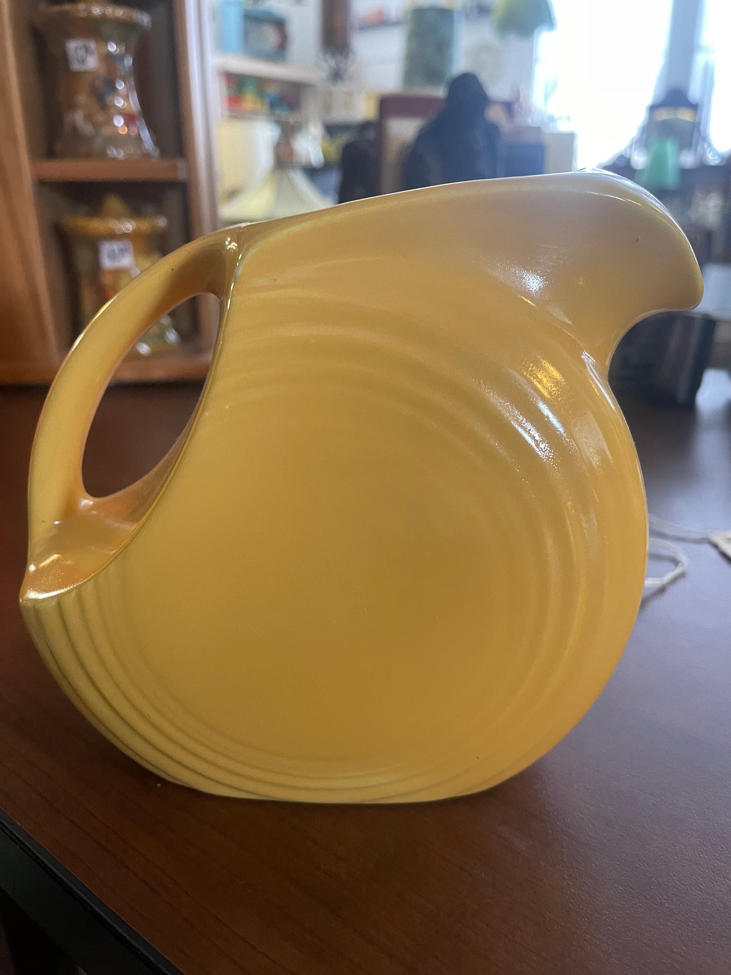 Vintage Fiesta Yellow Juice Disk Pitcher