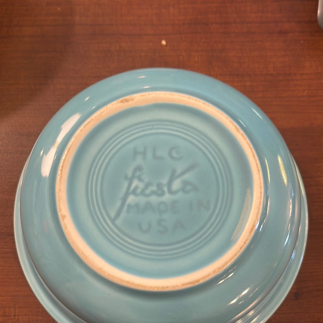 Vintage Fiesta Turquoise 5 1/4” Fruit Bowl / Nappy Bowl
