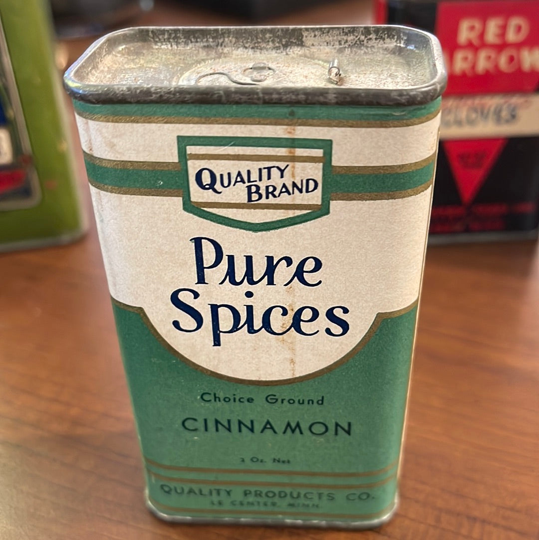 Vintage Quality Brand Pure Spice Tin Le Center Minnesota Quality products