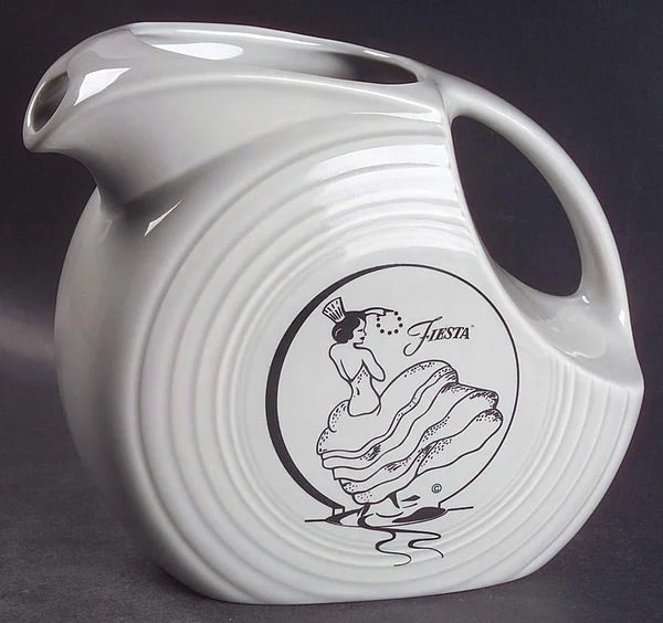 Fiesta Disk Pitcher decal  in Pearl Grey W/ Tumblers