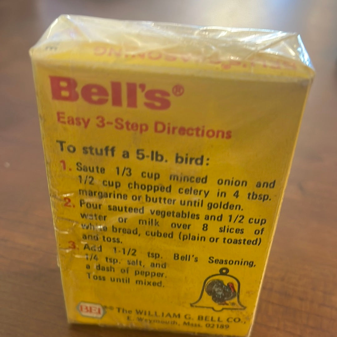 Vintage Bell's Seasoning Spice Box Weymouth Mass STILL WRAPPED