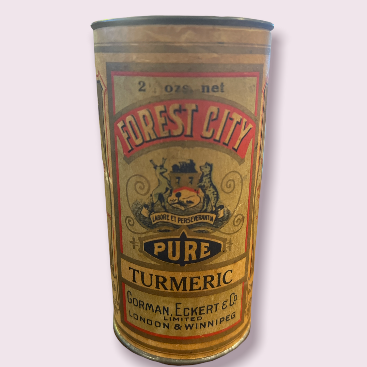 Vintage Forest City Turmeric Spice Tin Gorman, Eckert Co London Winnipeg