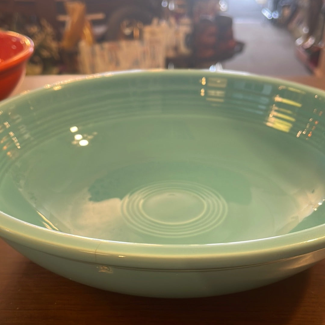 Vintage Fiesta Large Salad Bowl 11' in Turquoise HARD TO FIND