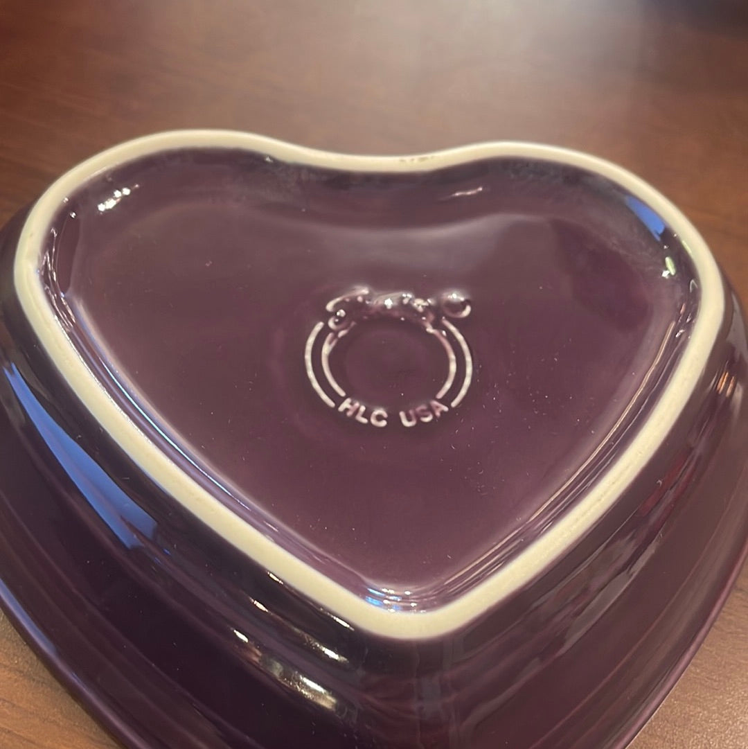 Fiesta Medium Heart Bowl in Mulberry