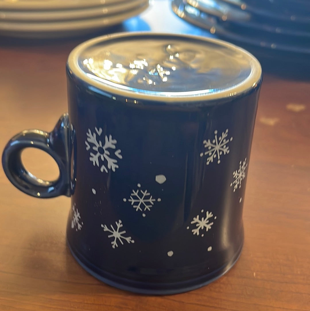 Fiesta Tom and Jerry Ring Handeled Mug Snowflake Decal  (Betty Crocker Exclusive)