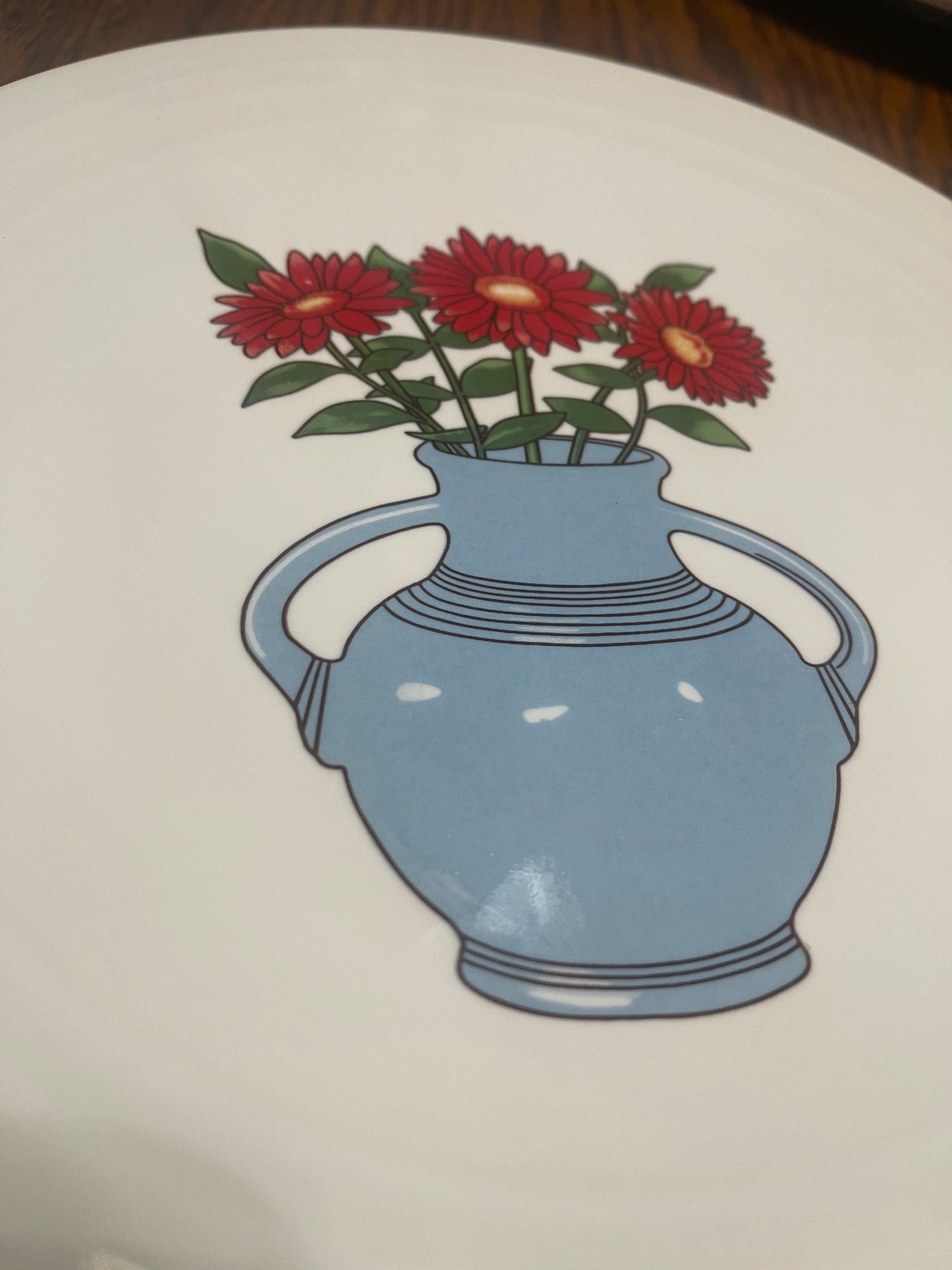 Fiesta Flowers Decal Periwinkle Millennium Vase Exclusive 9” Luncheon