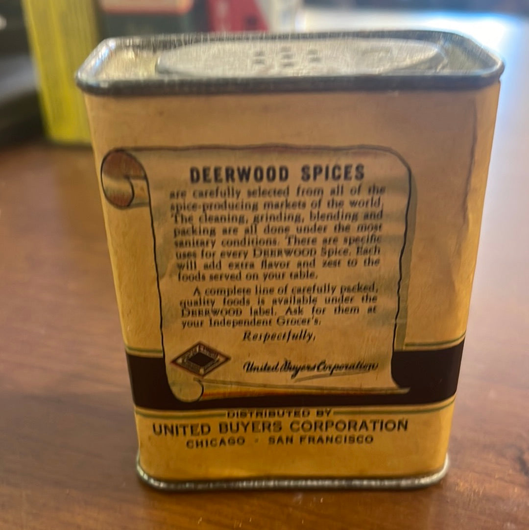 Vintage DeerWood Spice Tin Sna Fransisco Chicago