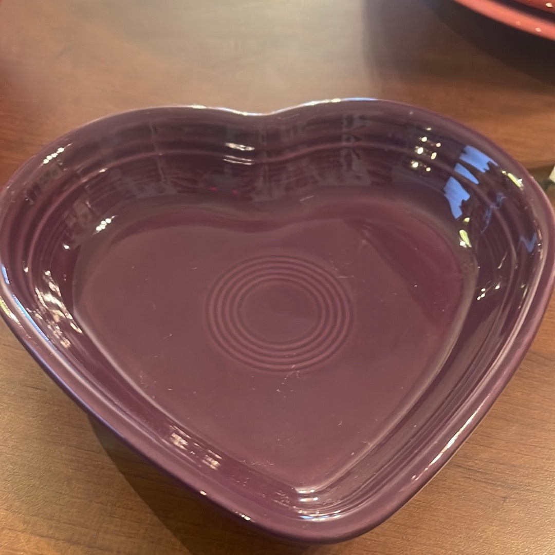 Fiesta Medium Heart Bowl in Mulberry