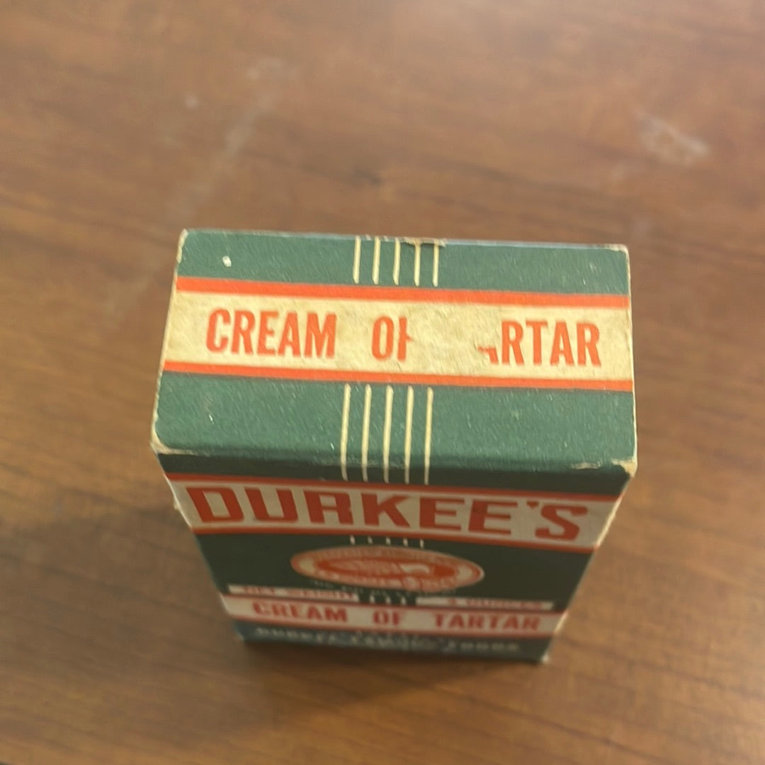 Vintage Durkees Spice Tin BOX Cream of TarTar Elmhurst NY