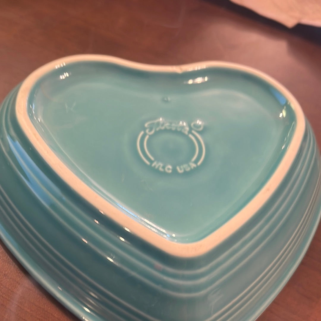 Fiesta Medium Heart Bowl in Turquoise