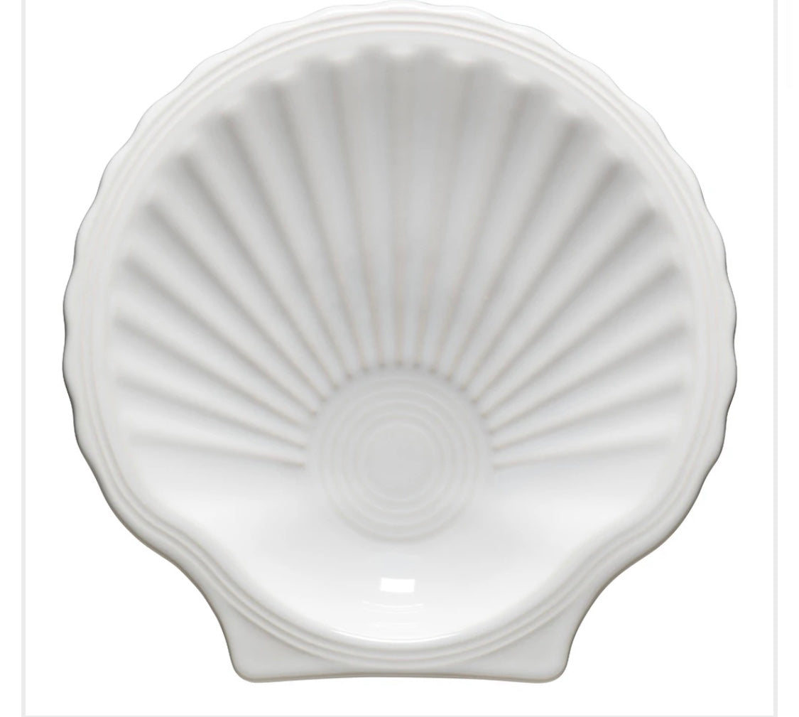 Fiesta Shell Plate in White - Coastal Collection