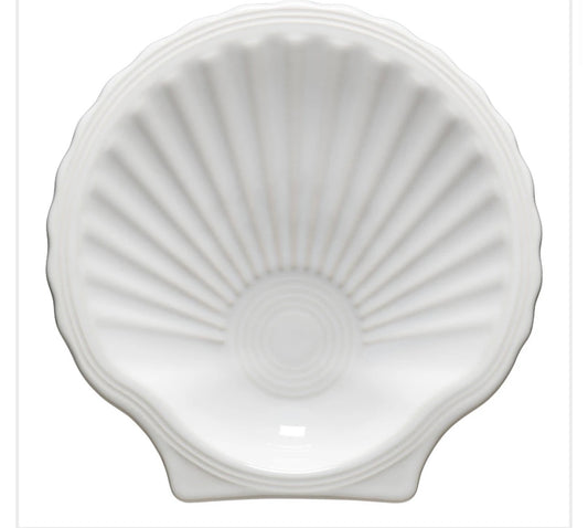 Fiesta Shell Plate in White - Coastal Collection