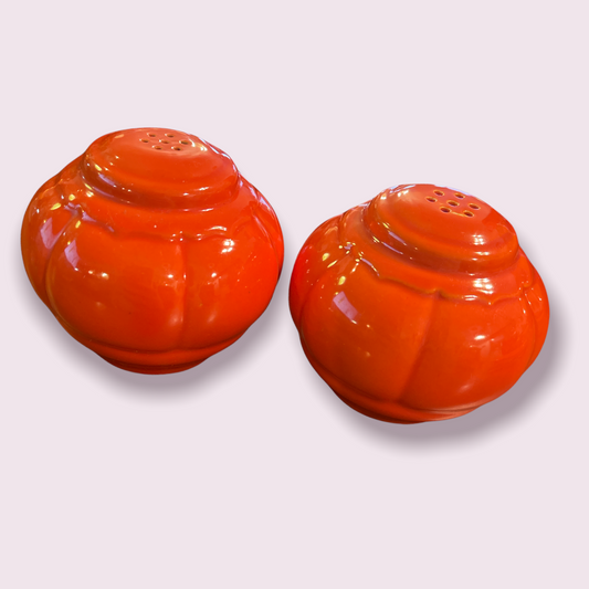 Vintage Riviera Salt and Pepper Shakers in Red Homer Laughlin