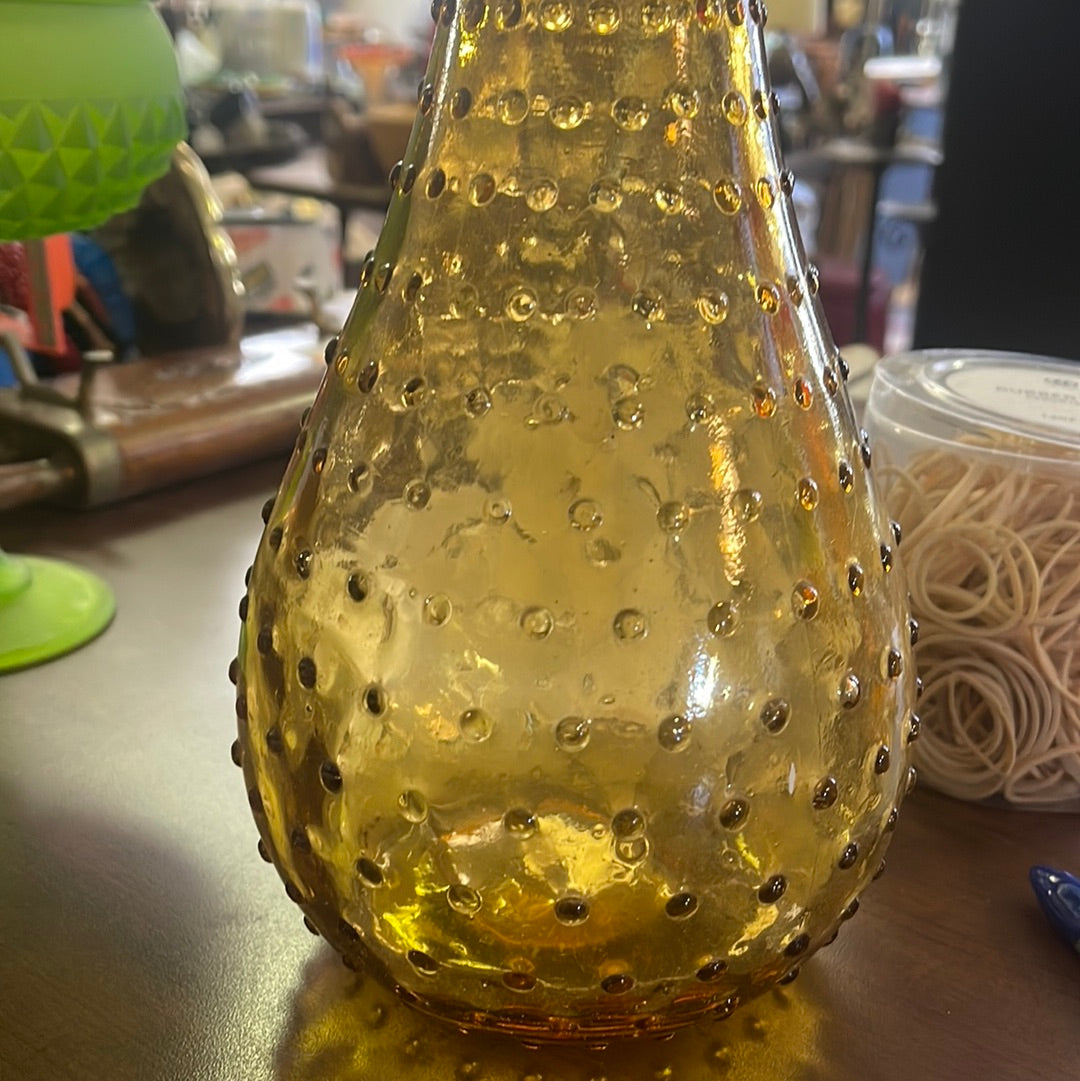 XL Amber SWIRL Pattern Glass Genie Bottle Decanter / Mid-century Italian  Empoli -  Canada