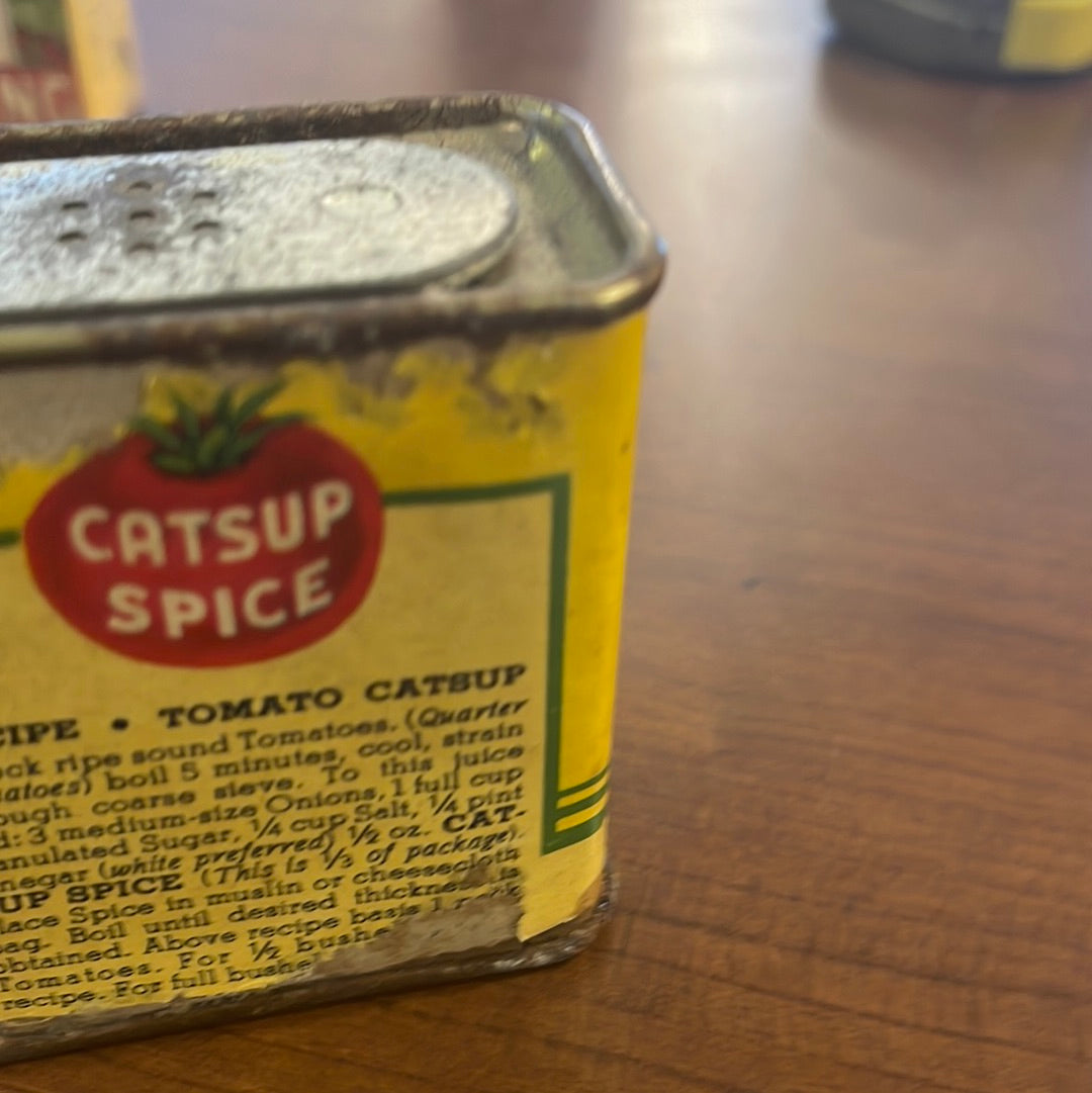 Vintage Catsup Spice Lee & Cady Spice Tin Michigan MI Detroit