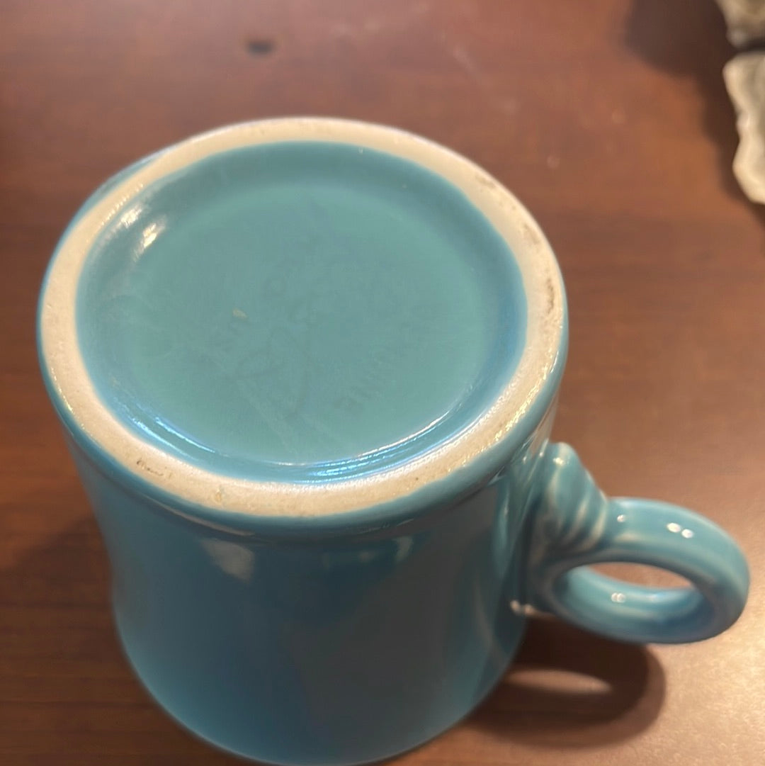 Fiesta Coffee Mug / Tom and Jerry in Turquoise