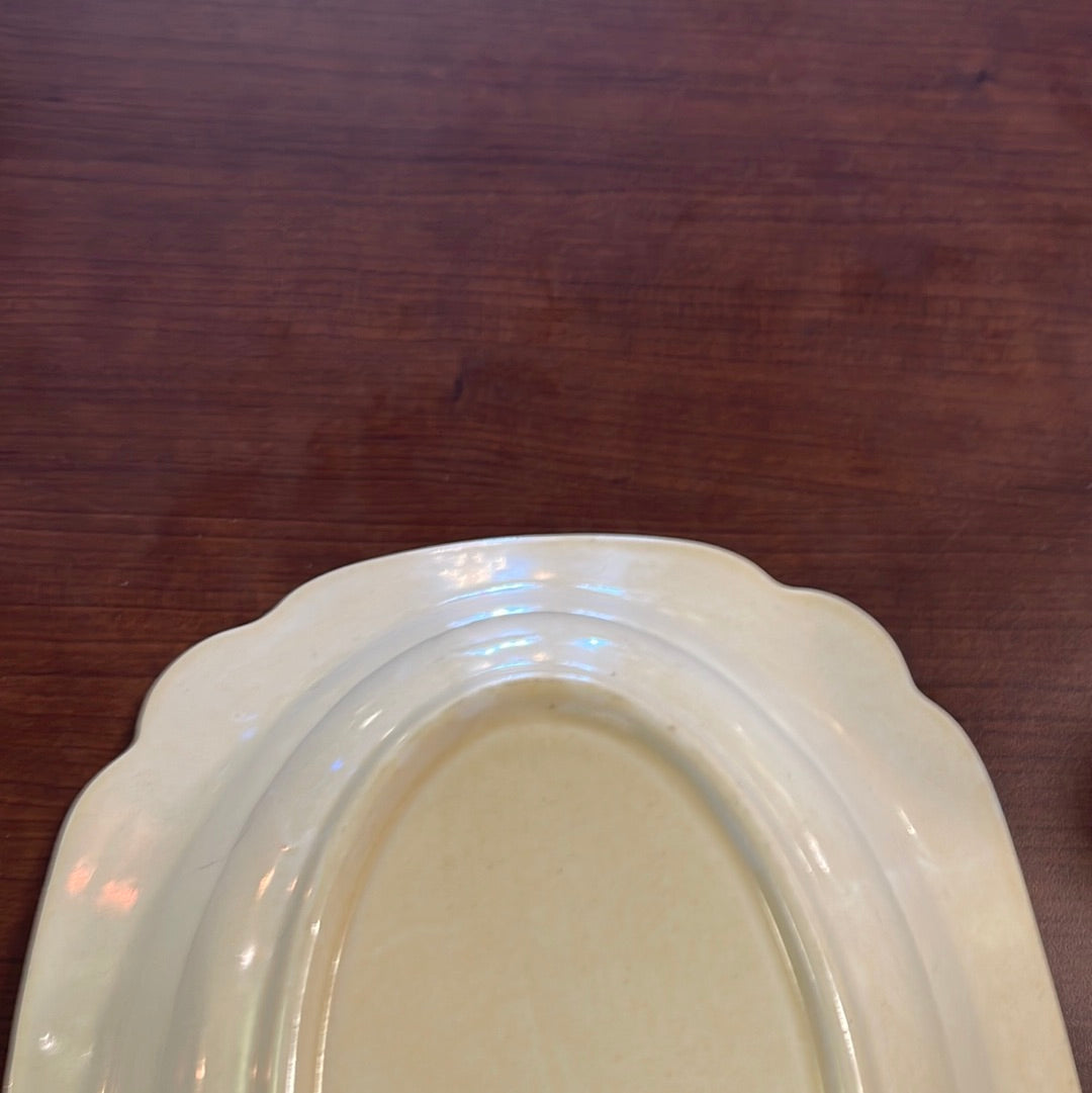 Riviera Ivory Nappy Bowl Curved Edge 9" Homer Laughlin