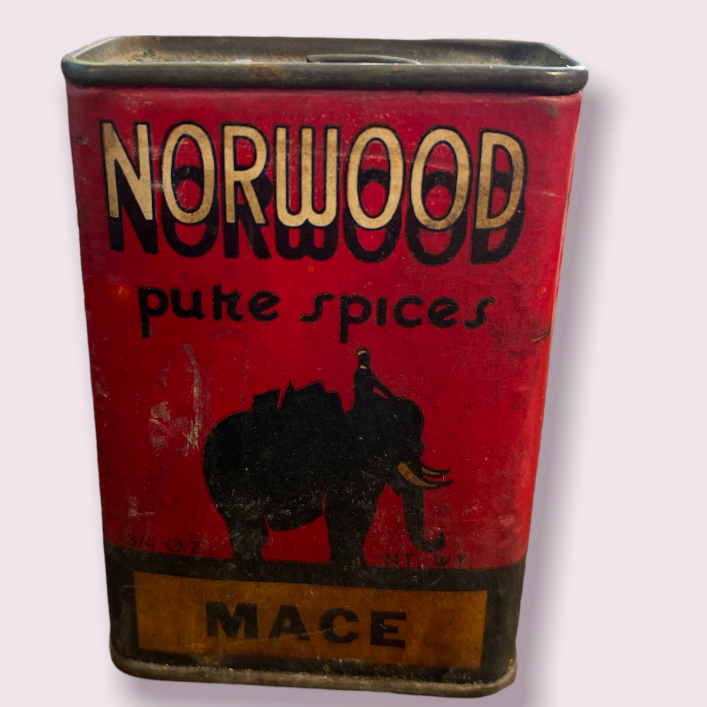 Vintage Norwood Spice Tin Mace C.D. Kenny Co. Baltimore Maryland