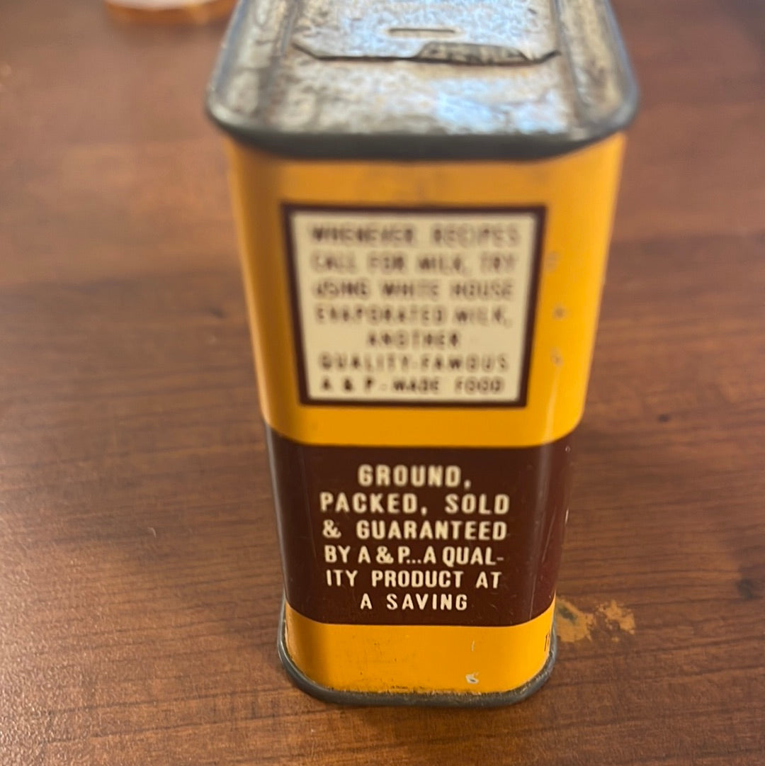 Vintage Spice Tin Ann Page Tumeric A&P Tea Co. Ny New York