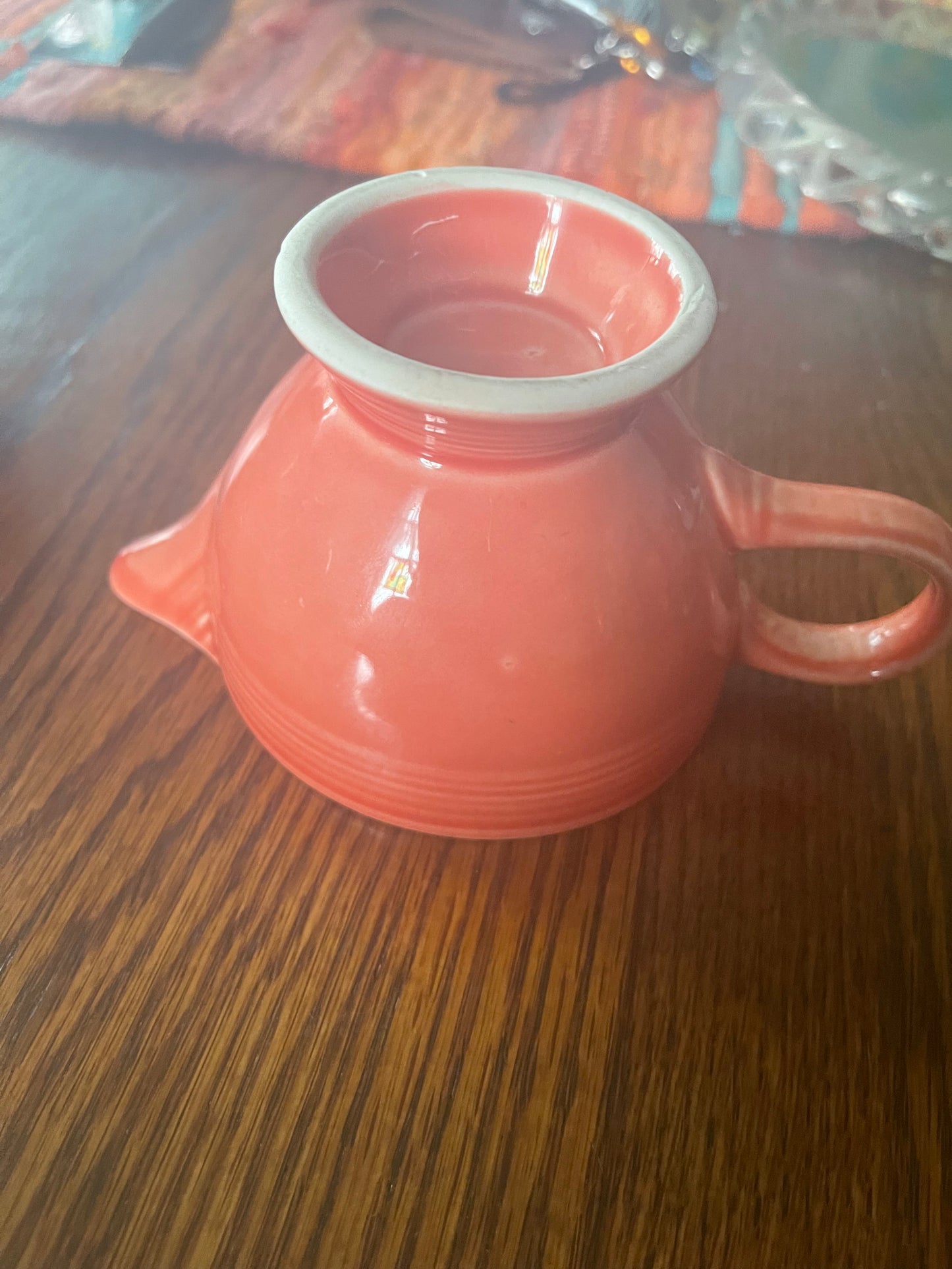 Fiesta Persimmon Individual Creamer and Sugar Bowl