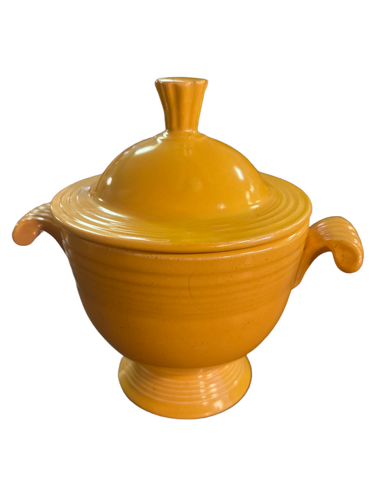 Vintage Fiesta Yellow Sugar Bowl