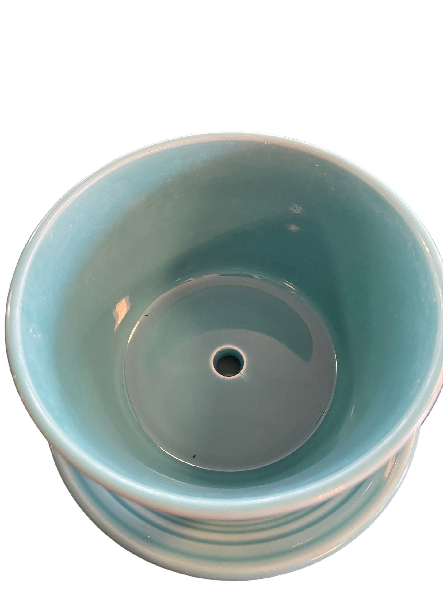 Fiesta Turquoise Flower Pot - Very Hard To Find