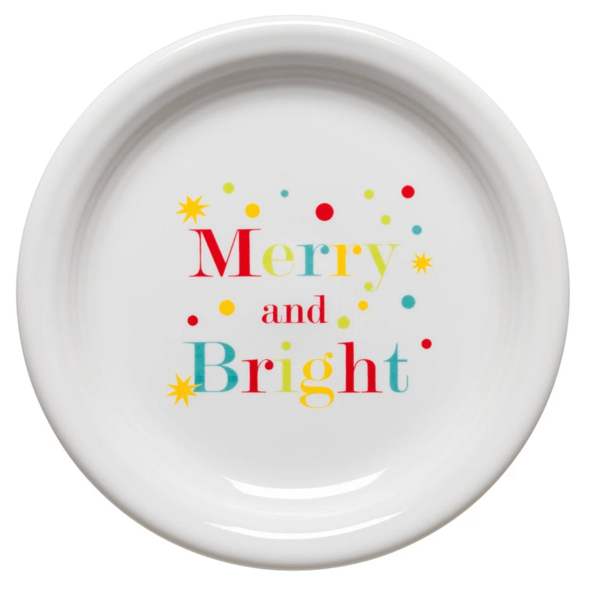 Fiesta Appetizer Plate Merry and Bright decal